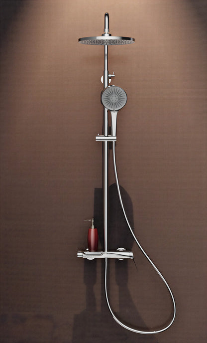🇩🇪 Duschset aus massivem Messing – Integrierter Wannen-Auslauf, Premium-Design
