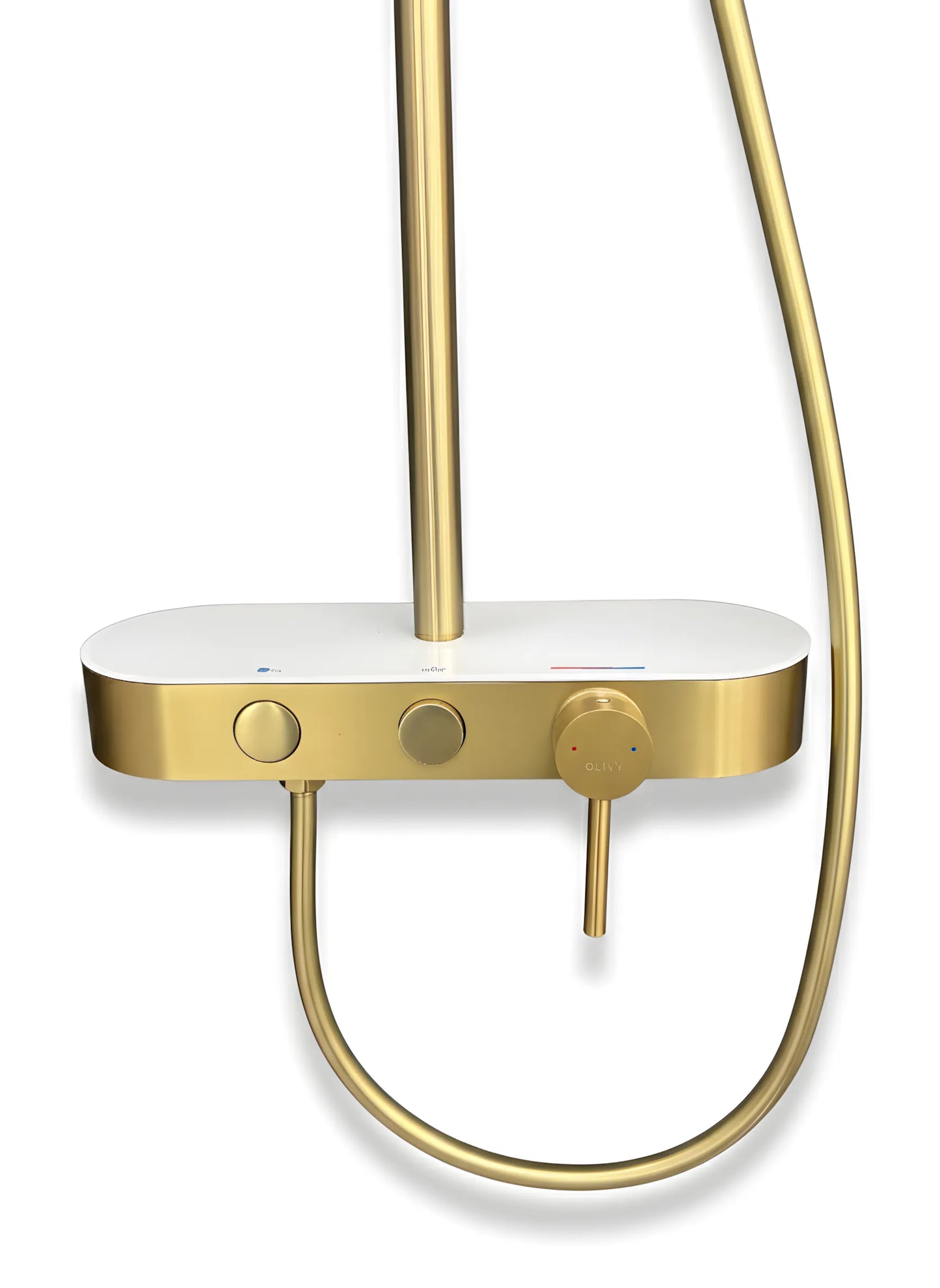 Duschset mit 2 Funktionen – Gebürstetes Gold, modernes Design aus Edelstahl
