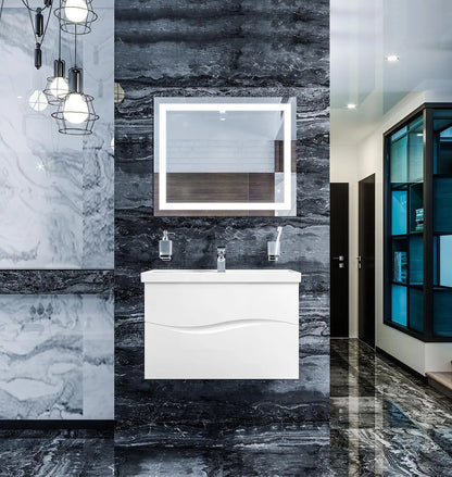 Mobilier de baie suspendat Alfa alb Aqua Rodos