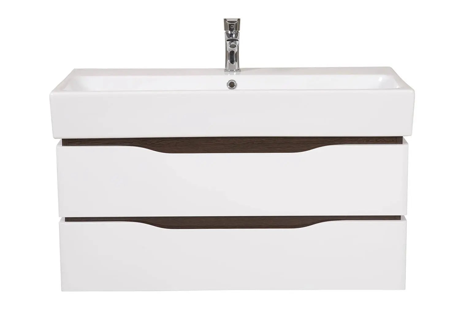 Mobilier de baie  suspendat  Venice, Alb+Wenge (Pinto) Aqua Rodos