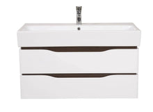 Mobilier de baie  suspendat  Venice, Alb+Wenge (Pinto) Aqua Rodos