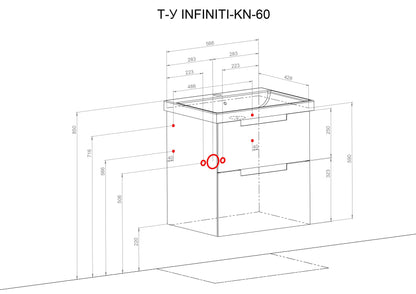 Mobilier de baie suspendat Infinity, Alb Aqua Rodos
