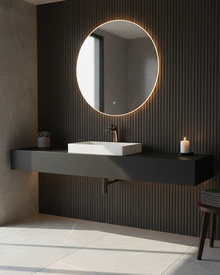 Baterie lavoar modernă Rose Gold – design elegant din alamă solidă