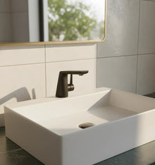 Moderne Waschtischarmatur – massives Messing, mattschwarzes Finish