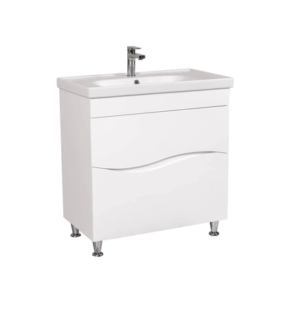 Mobilier de baie pe pardoseala Alfa alb Aqua Rodos