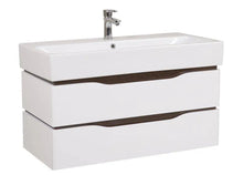 Mobilier de baie  suspendat  Venice, Alb+Wenge (Pinto) Aqua Rodos