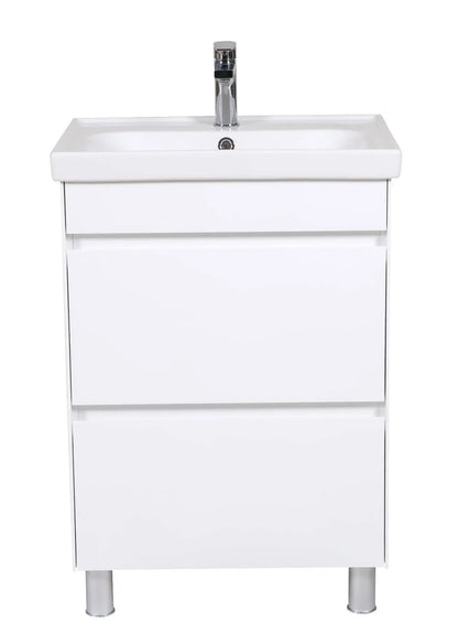 Mobilier de baie pe pardoseală Valencia Alb Aqua Rodos