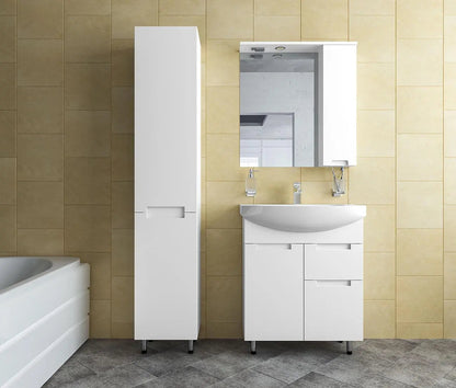 Mobilier de baie pe pardoseală Quadro, Alb Aqua Rodos
