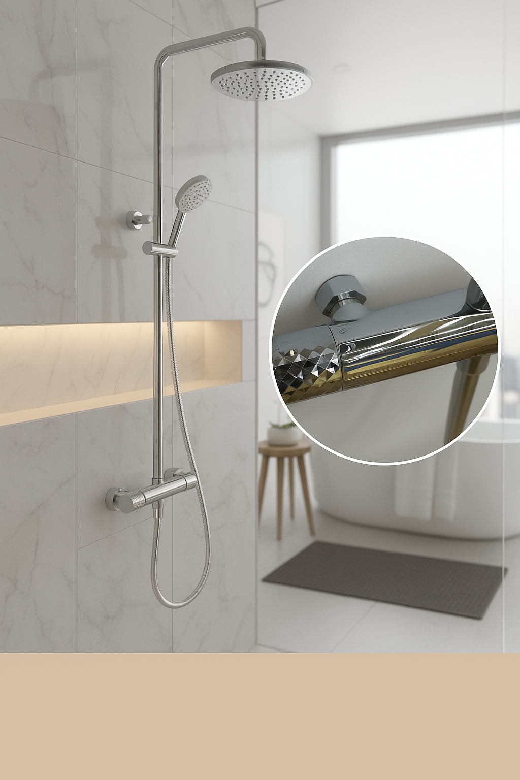 Thermostatic Urban Steel – Thermostat-Duschset für Komfort und Premium-Design