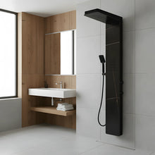Marble Black Duschpaneel – Premium-Design mit Festbrause, Hydromassage und Handbrause