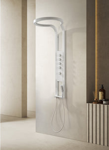 Duschpaneel White Round – Premium-Design mit Wasserfall-Dusche und mehreren Funktionen