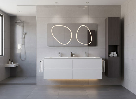 LED-Badezimmerspiegel H-1125 mit 3 Lichtfarben und Infrarotsensor