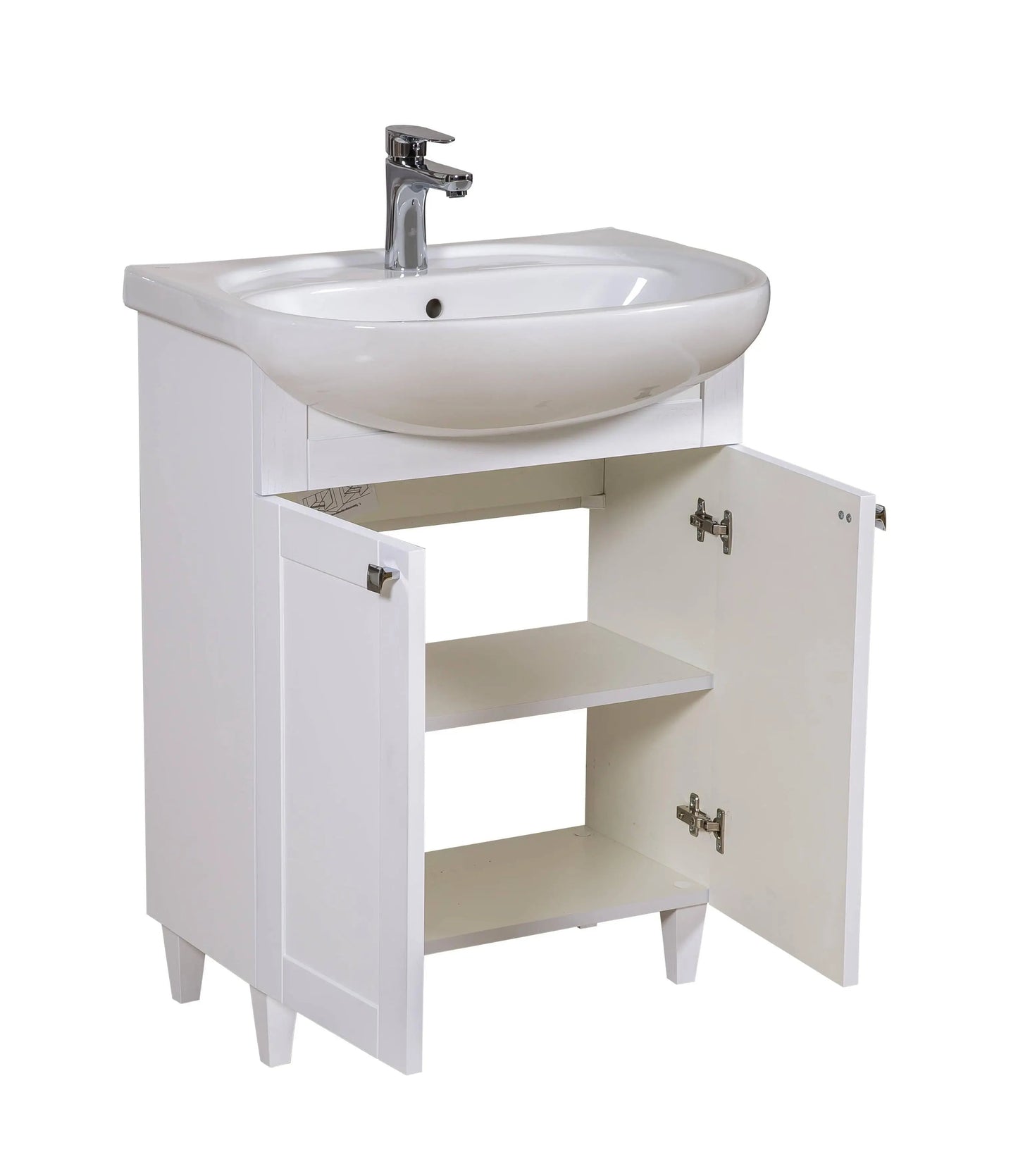 Mobilier de baie pe pardoseală Woodmix, Alb Aqua Rodos