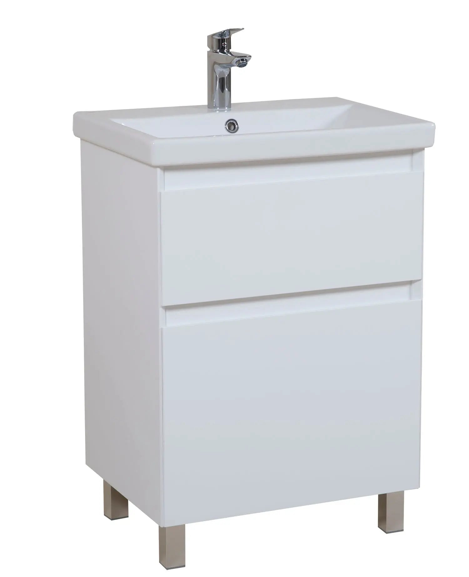 Mobilier de baie pe pardoseala Elite, Alb Mat Aqua Rodos