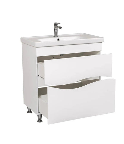 Mobilier de baie pe pardoseala Alfa alb Aqua Rodos