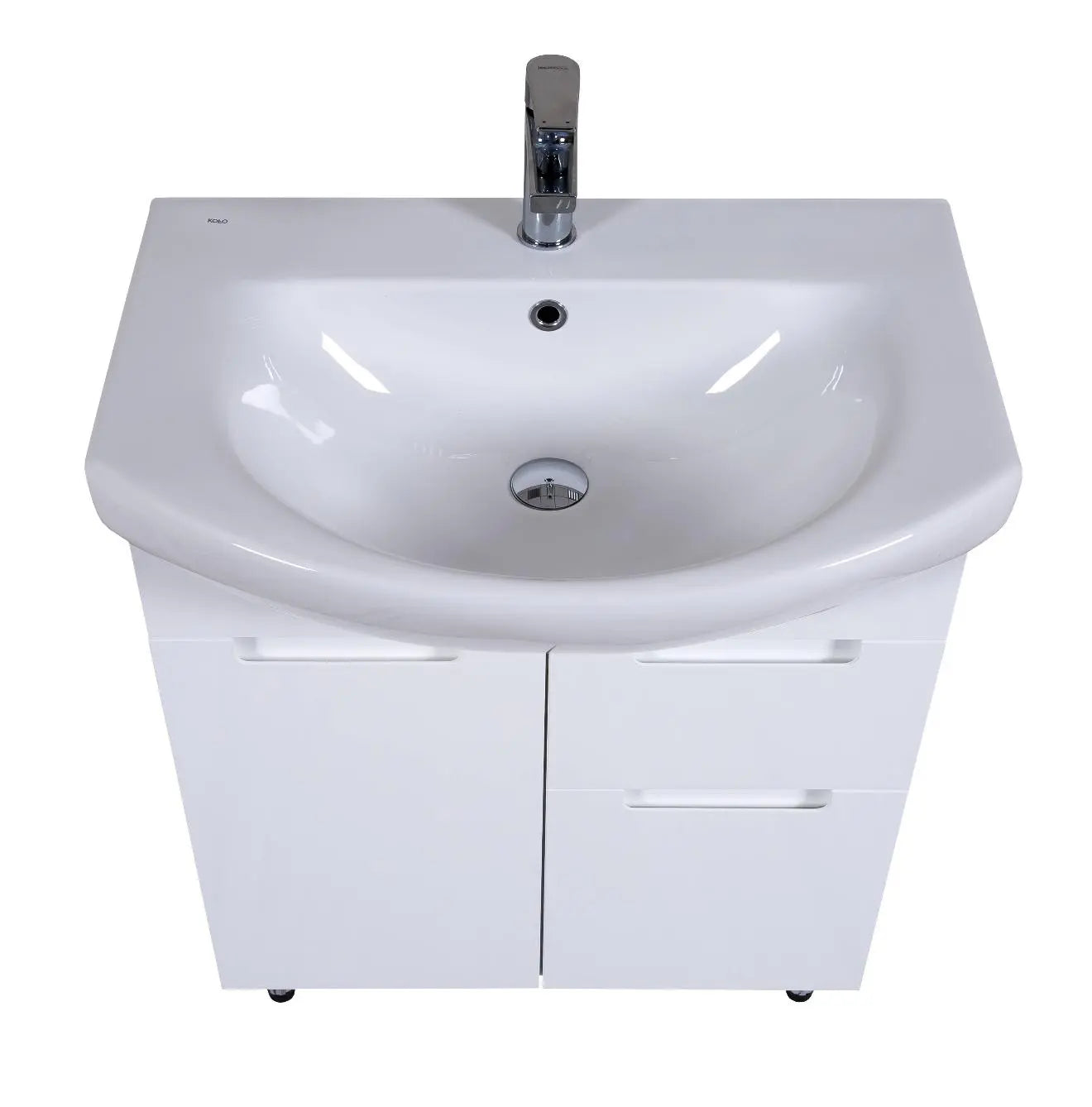 Mobilier de baie pe pardoseală Quadro, Alb Aqua Rodos