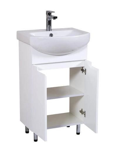 Mobilier de baie pe pardoseală Quadro, Alb Aqua Rodos