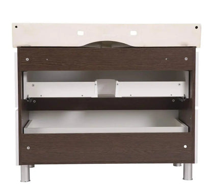 Mobilier de baie pe pardoseală Venice, Alb+Wenge (Pinto) Aqua Rodos