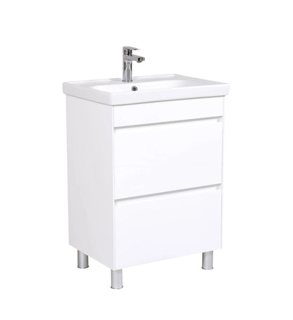 Mobilier de baie pe pardoseală Valencia Alb Aqua Rodos