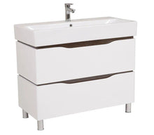 Mobilier de baie pe pardoseală Venice, Alb+Wenge (Pinto) Aqua Rodos