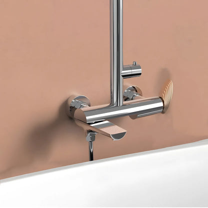 RoseGold Trio Exposed – Aufputz-Duschset mit 3-Wege-Umschalter