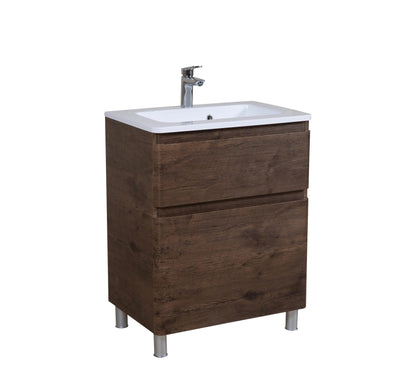 Mobilier de baie pe pardoseala Accent castan Aqua Rodos