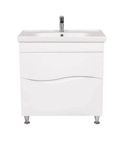 Mobilier de baie pe pardoseala Alfa alb Aqua Rodos