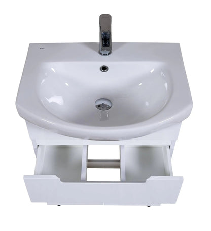 Mobilier de baie pe pardoseală Quadro, Alb Aqua Rodos