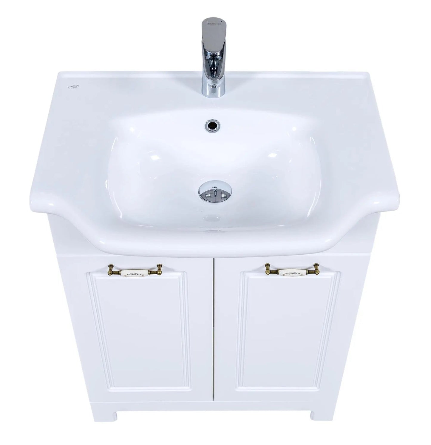 Mobilier de baie pe pardoseală Classic Alb Aqua Rodos