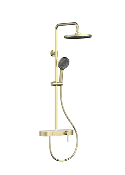 Duschset mit 2 Funktionen – Gebürstetes Gold, modernes Design aus Edelstahl