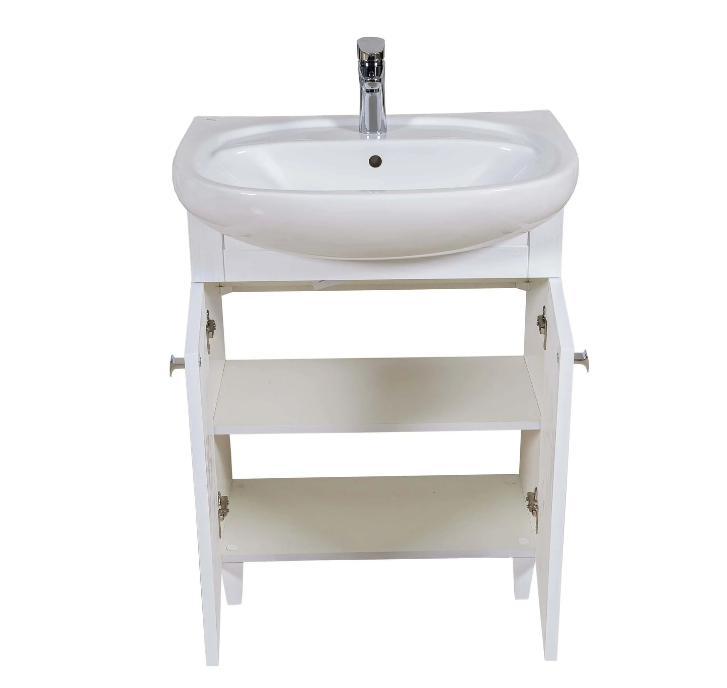 Mobilier de baie pe pardoseală Woodmix, Alb Aqua Rodos