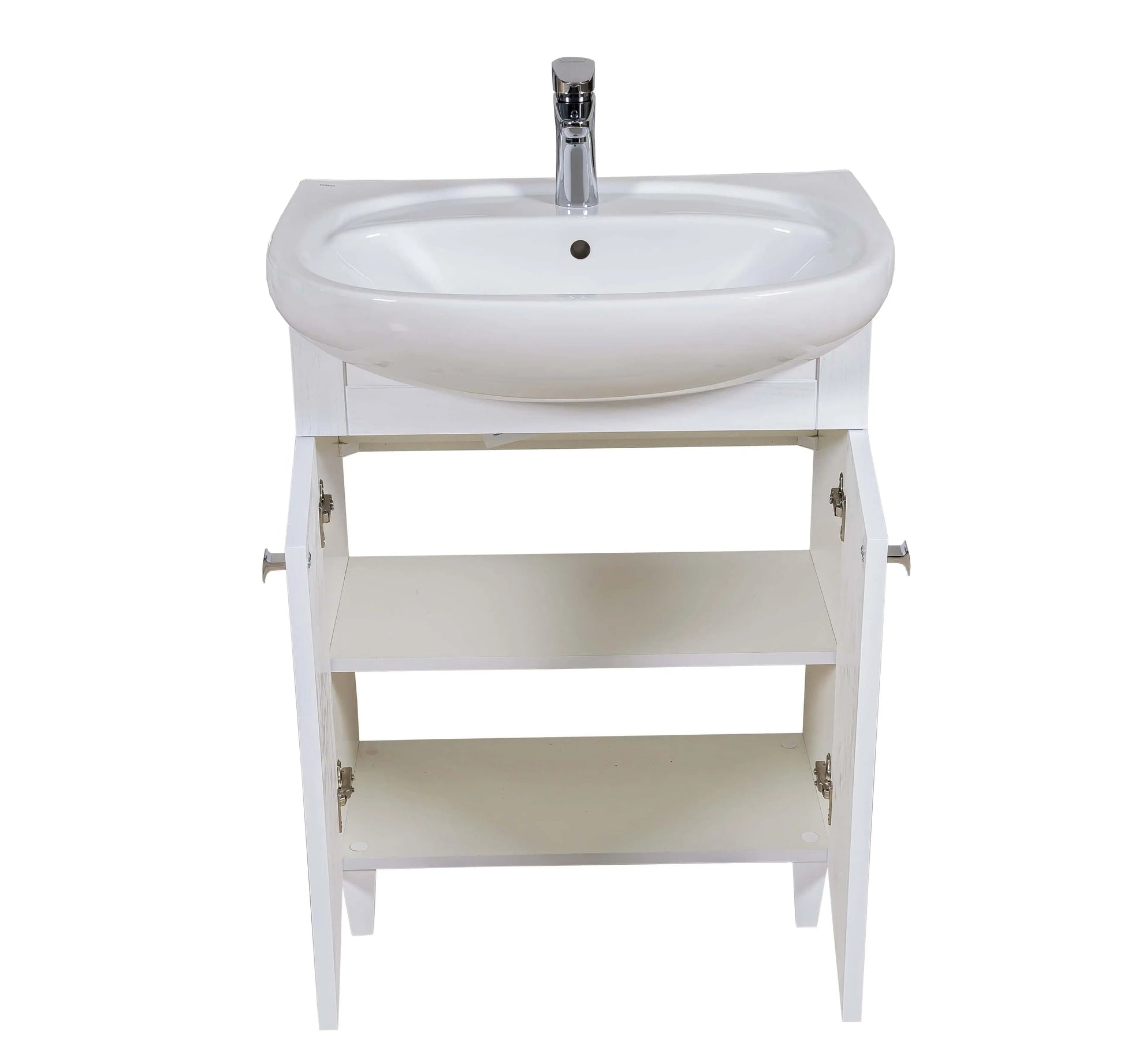 Mobilier de baie pe pardoseală Woodmix, Alb Aqua Rodos