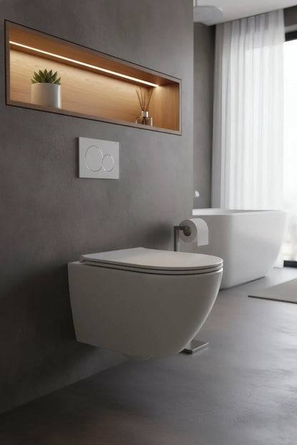Hänge-WC Rimless White Glossy