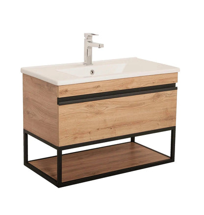Mobilier de baie suspendat Loft Iron, Seville Aqua Rodos