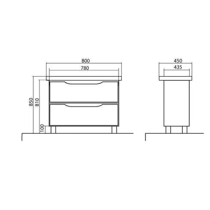 Mobilier de baie pe pardoseală Venice, Alb+Wenge (City) Aqua Rodos
