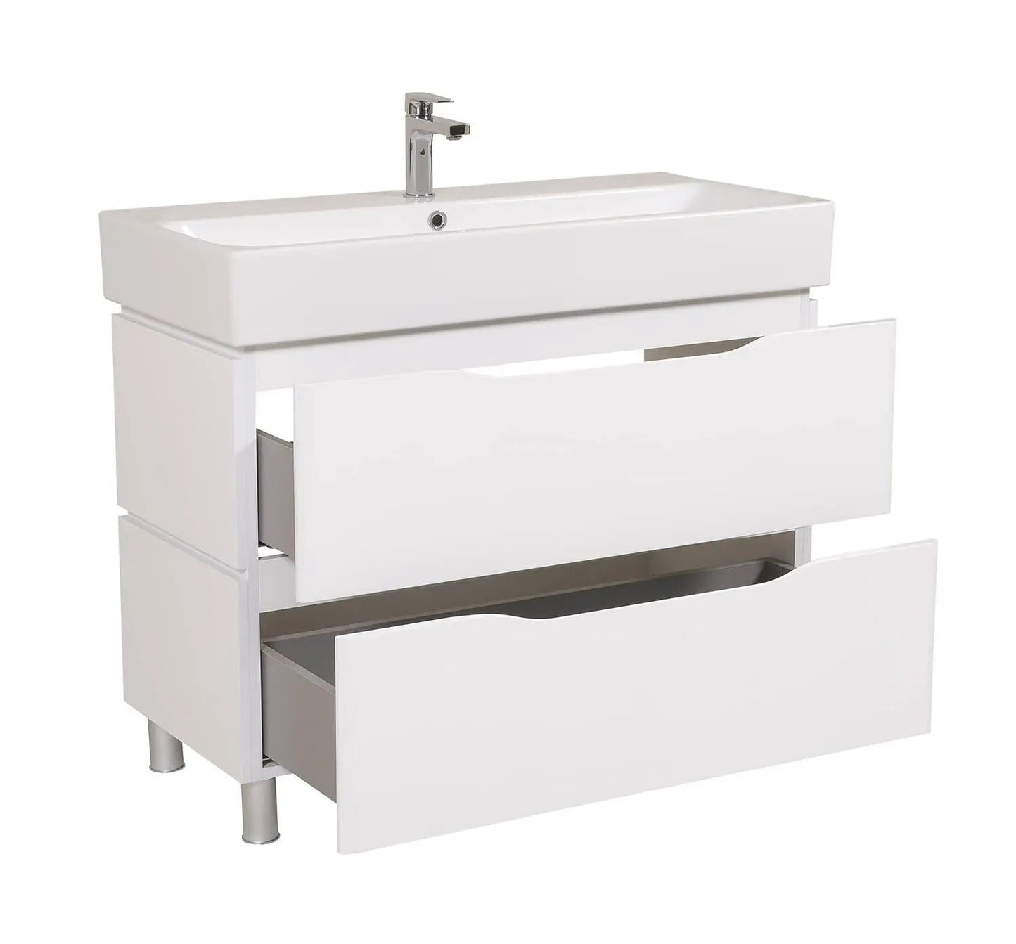 Mobilier de baie pe pardoseală Venice, Alb (Pinto) AquaRodos
