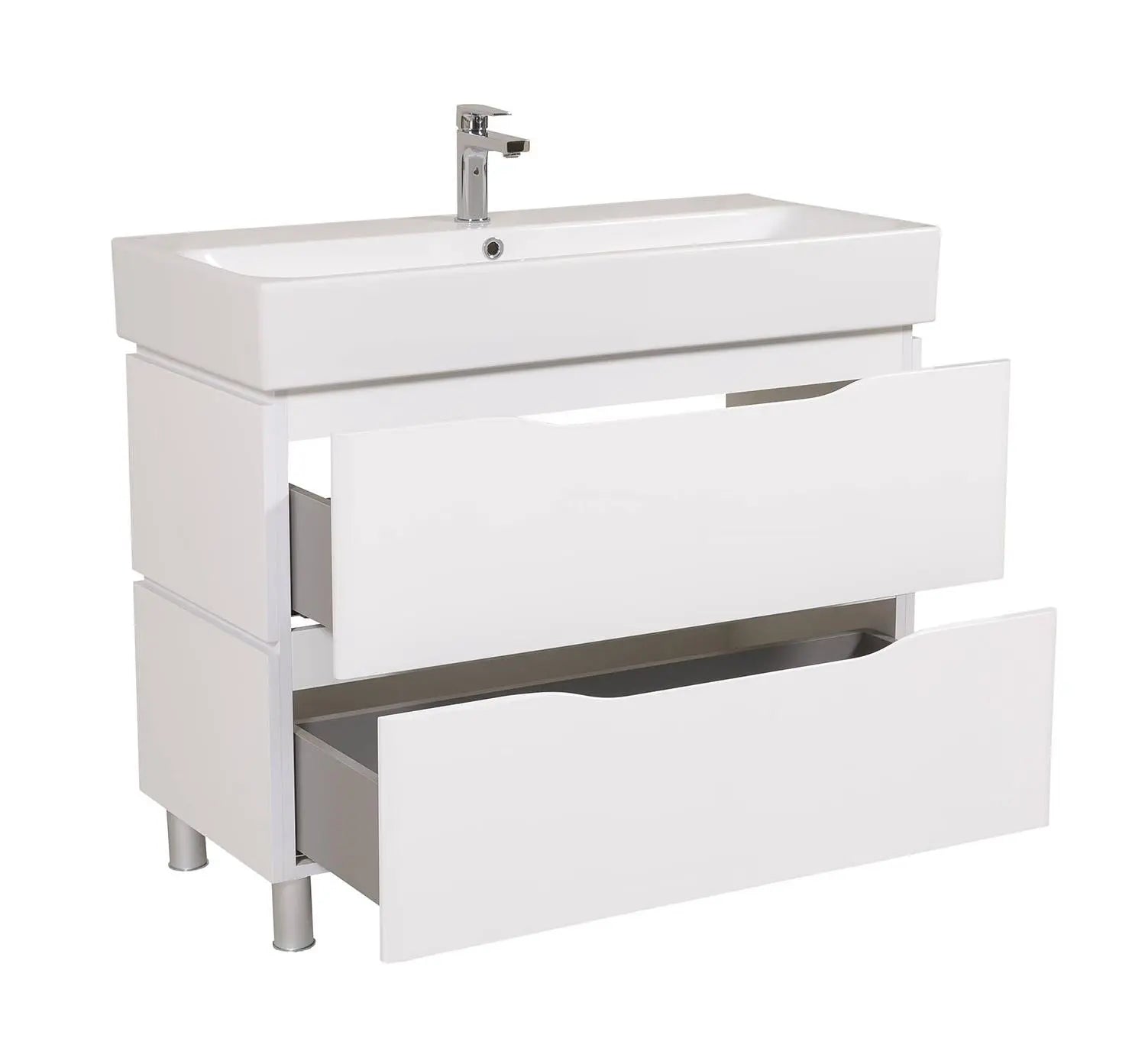 Mobilier de baie pe pardoseală Venice, Alb (Pinto) AquaRodos