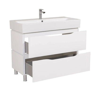 Mobilier de baie pe pardoseală Venice, Alb (Pinto) AquaRodos