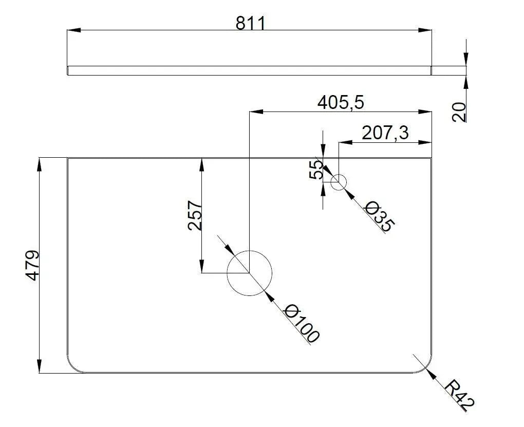 Mobilier de baie suspendat Accent alb, cu blat Aqua Rodos