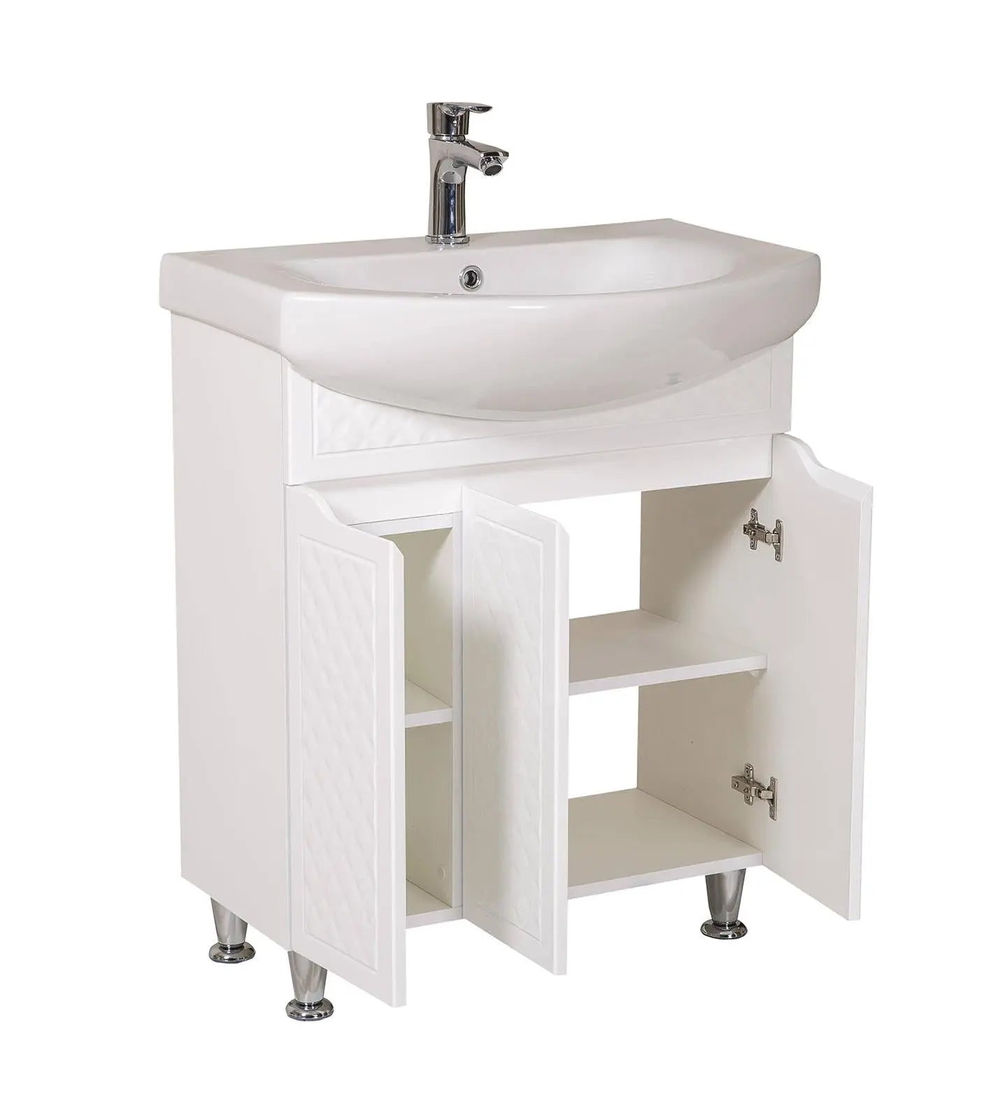 Mobilier de baie pe pardoseală Rodors, Alb Aqua Rodos