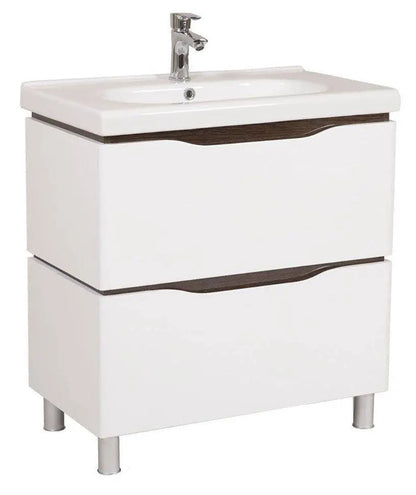 Mobilier de baie pe pardoseală Venice, Alb+Wenge (City) Aqua Rodos