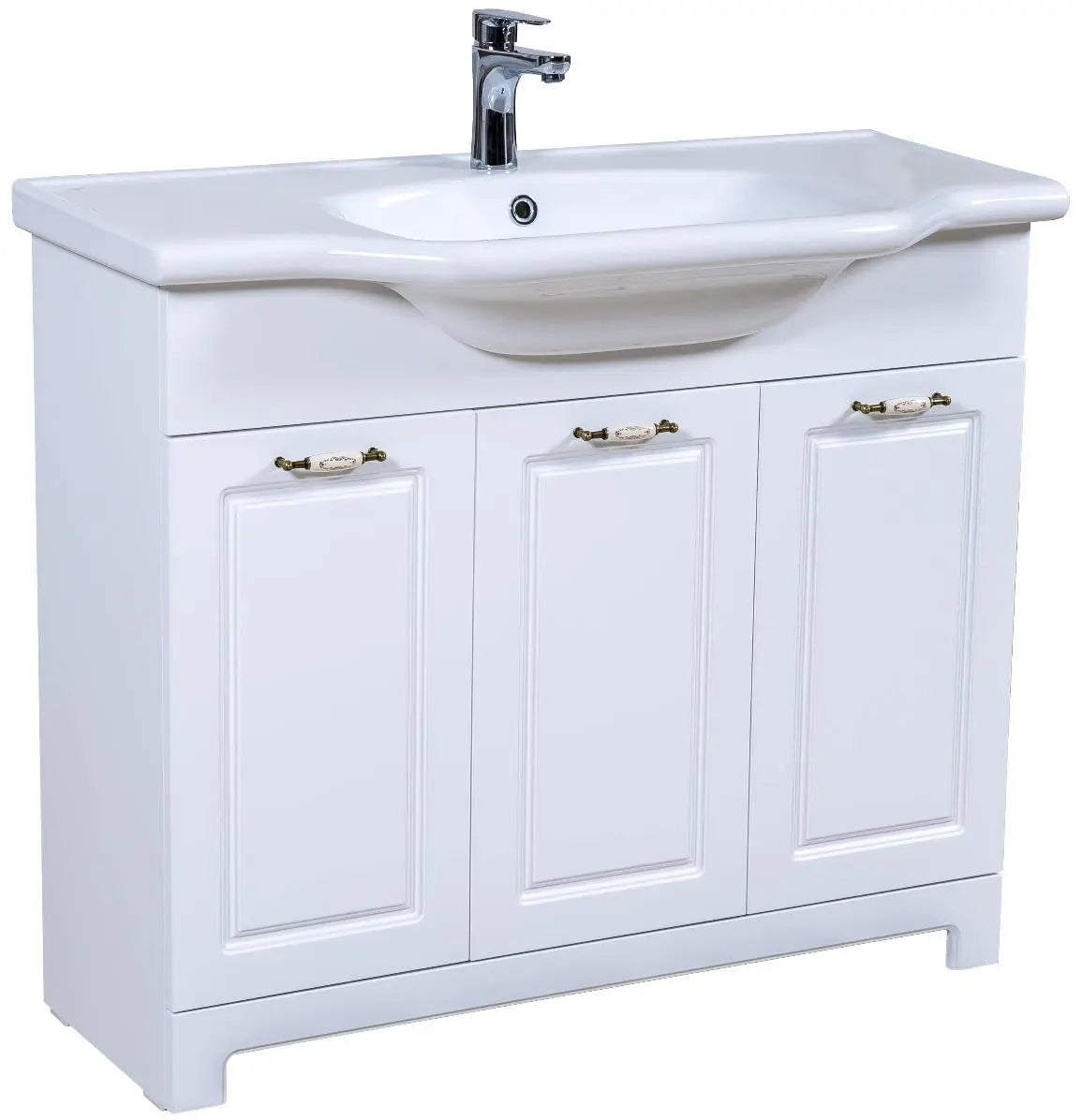 Mobilier de baie pe pardoseală Classic Alb Aqua Rodos