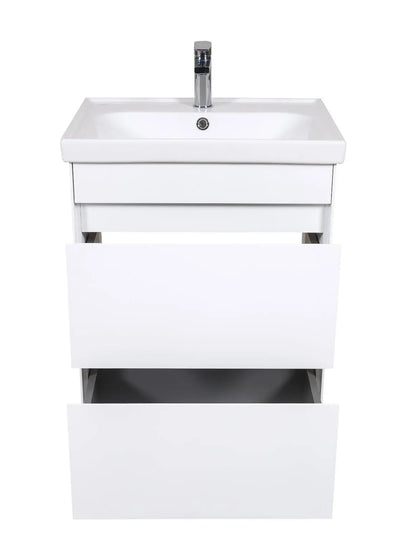 Mobilier de baie pe pardoseală Valencia Alb Aqua Rodos