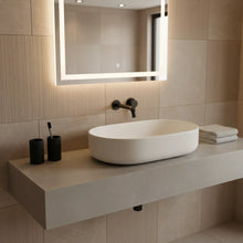 Ovales Keramikwaschbecken A509 – minimalistisches Design in Weiß