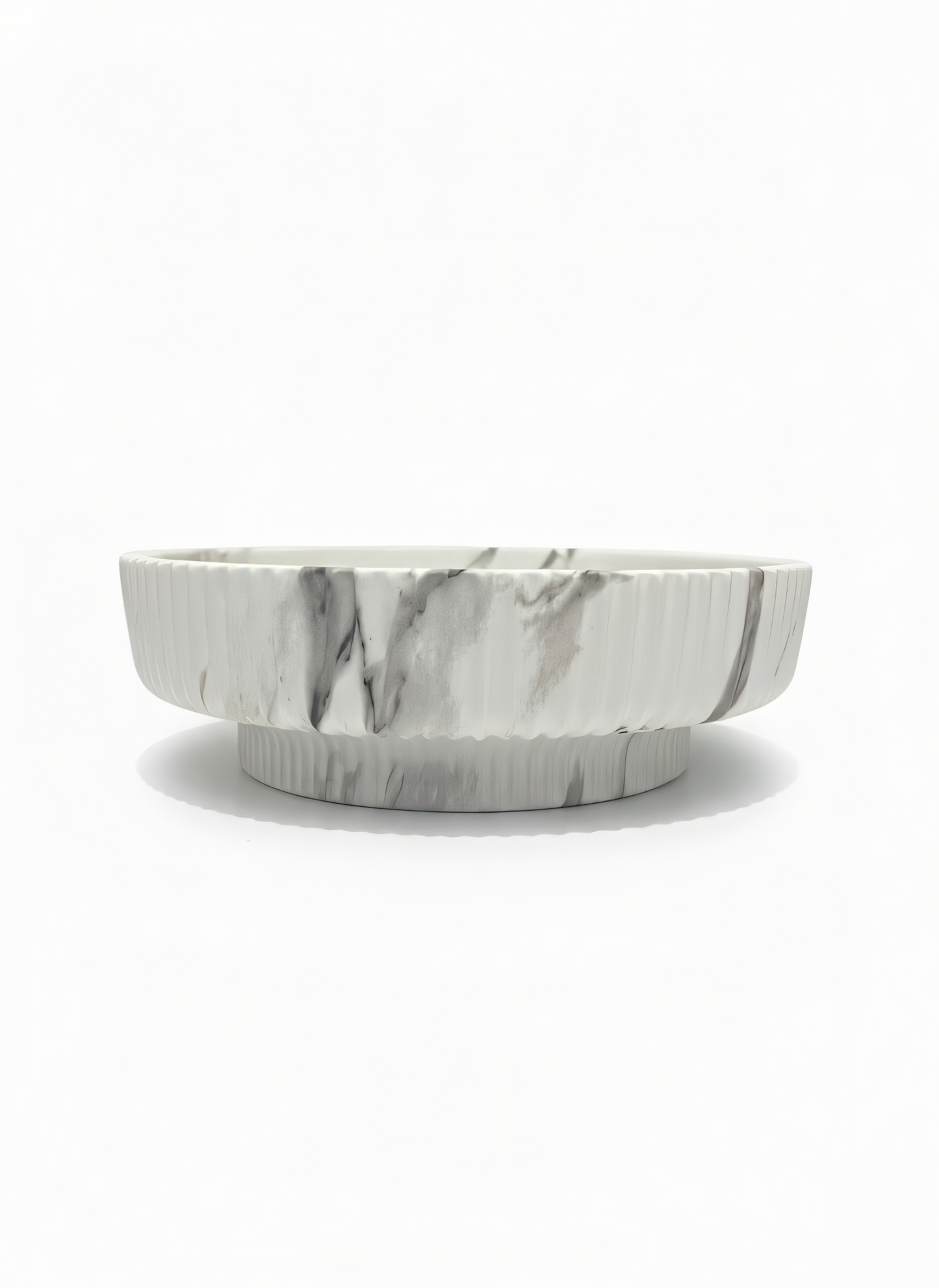 Rundes Keramikwaschbecken – marmoriertes Design (A746-P818M)