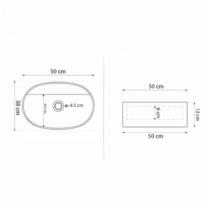 Keramikwaschbecken A753-CBK-M – matt schwarz, modernes Design