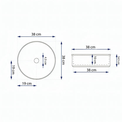 Rundes Keramikwaschbecken A787-P816M – elegantes Premium-Design