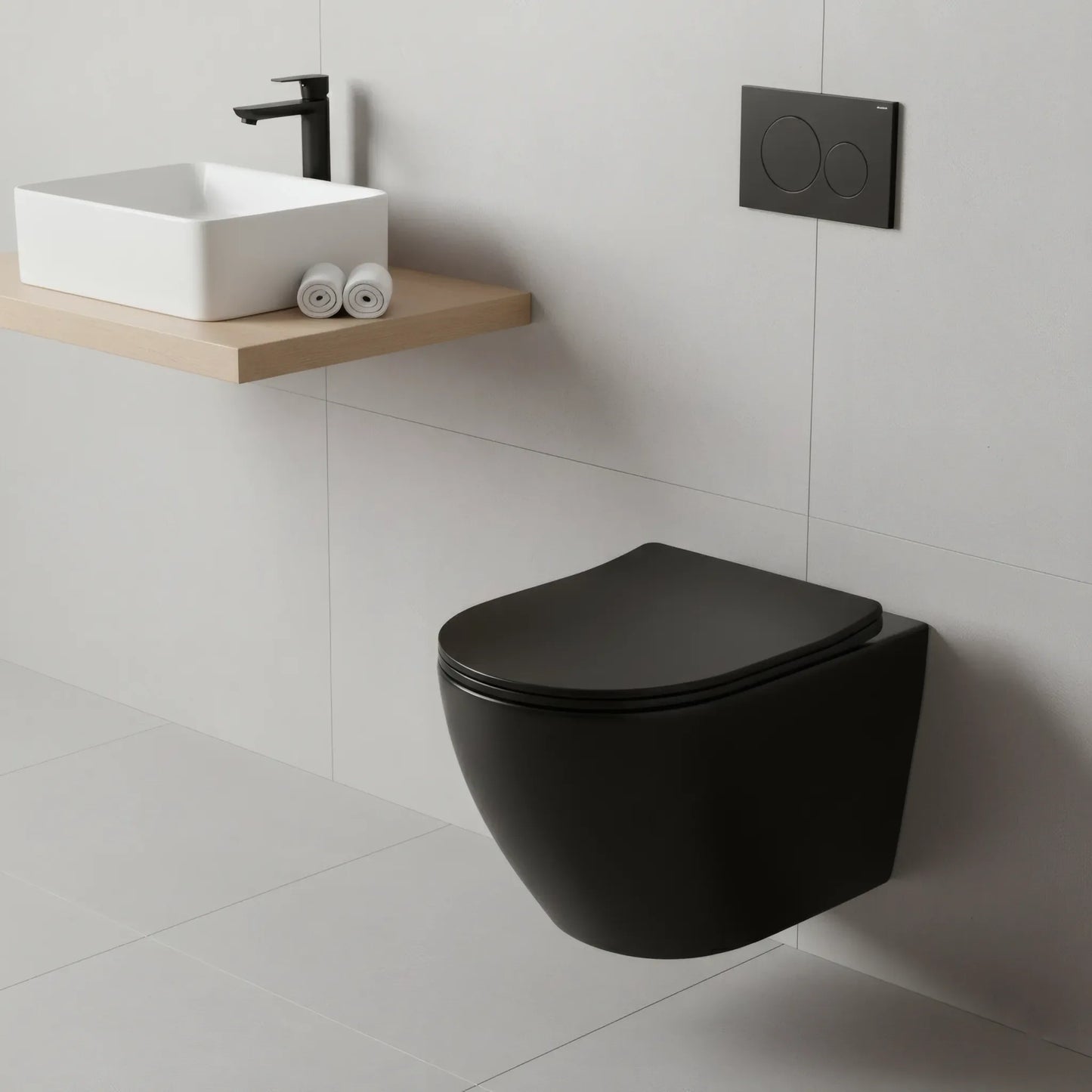 Hänge-WC Rimless – Black Matte