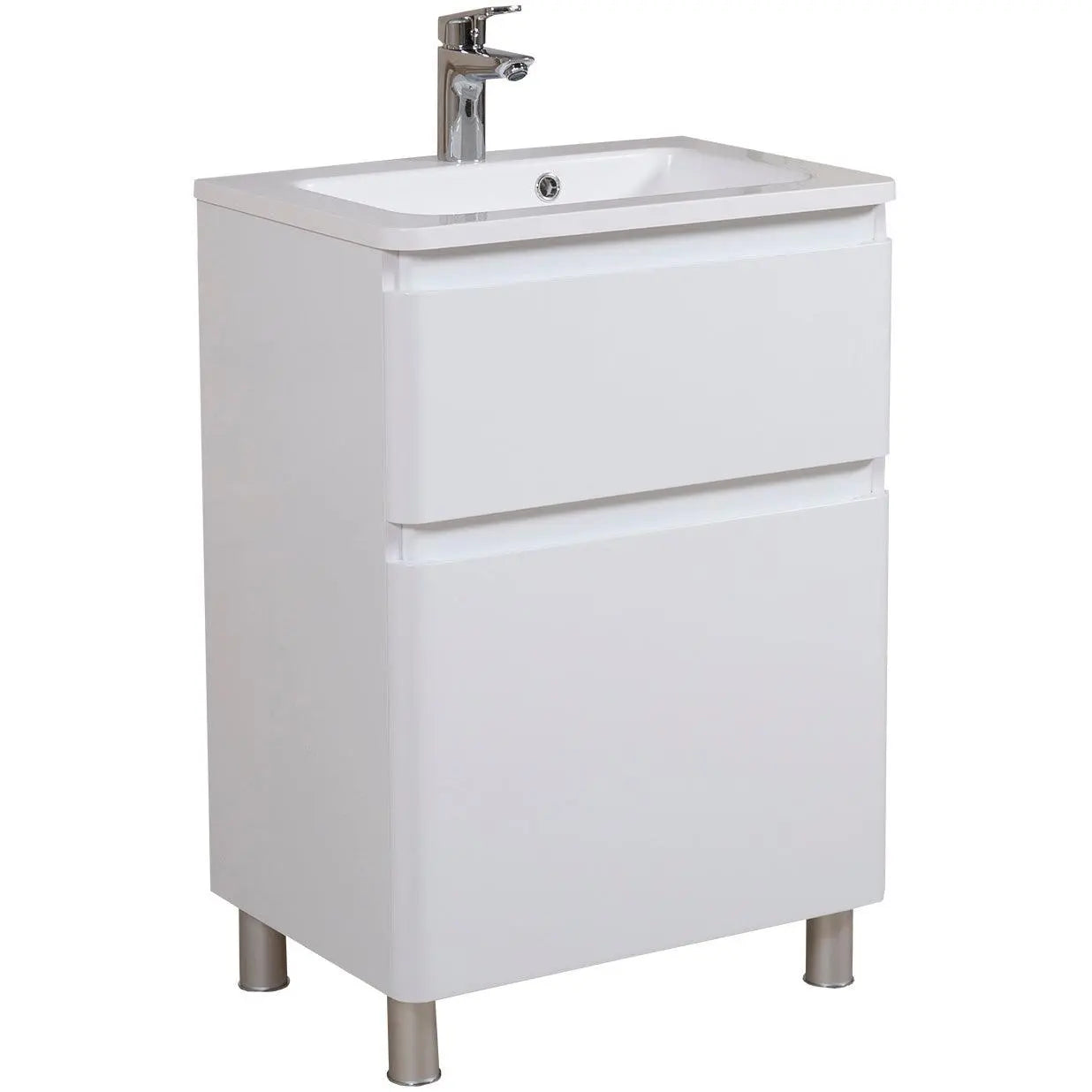 Mobilier de baie pe pardoseală Accent alb Aqua Rodos