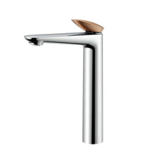 Baterie lavoar înaltă crom cu detaliu rose gold – design modern premium